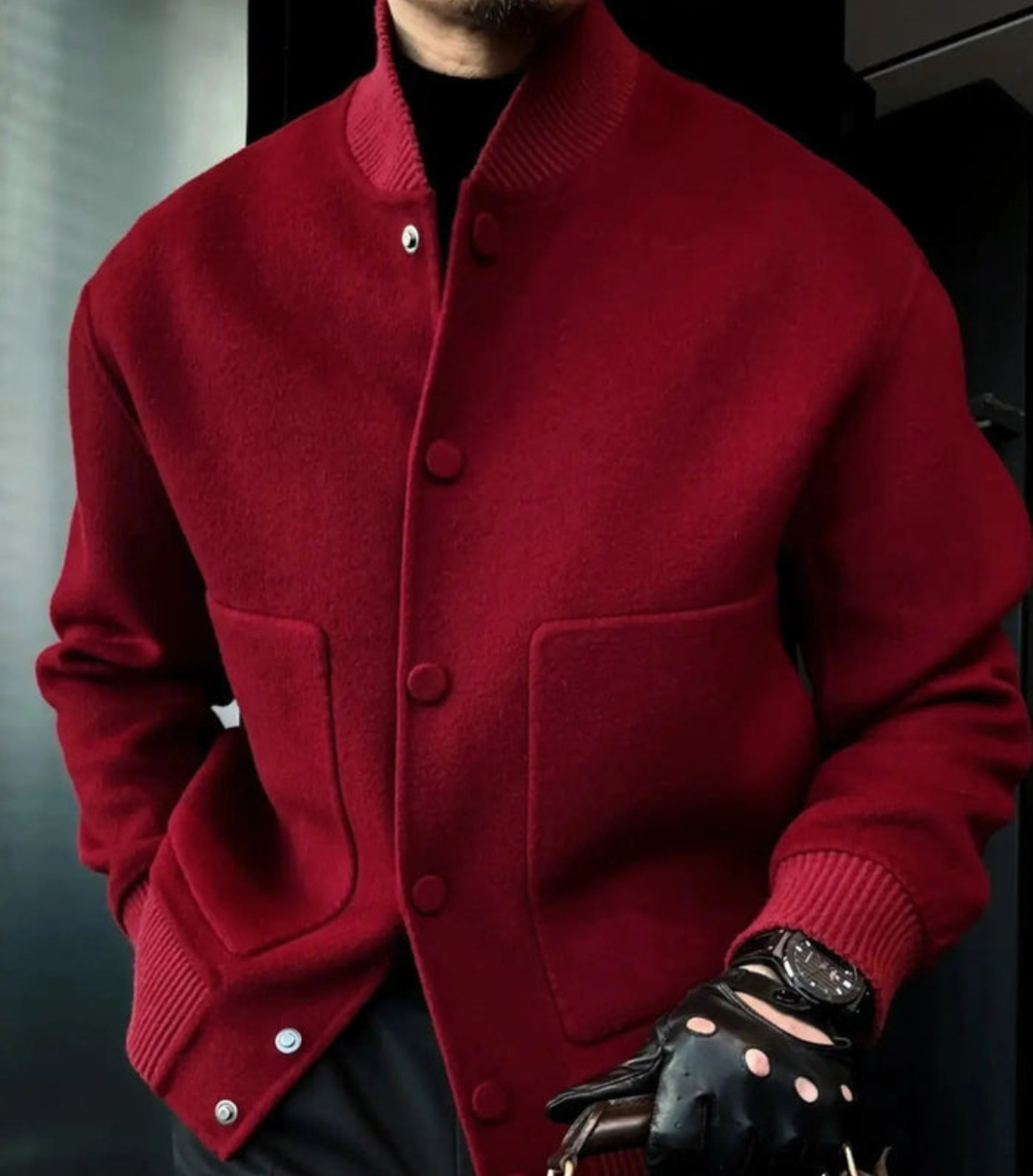 DUCHÊNE BORDEAUX™ | BLOUSON DISTINGUÉ À BOUTONS