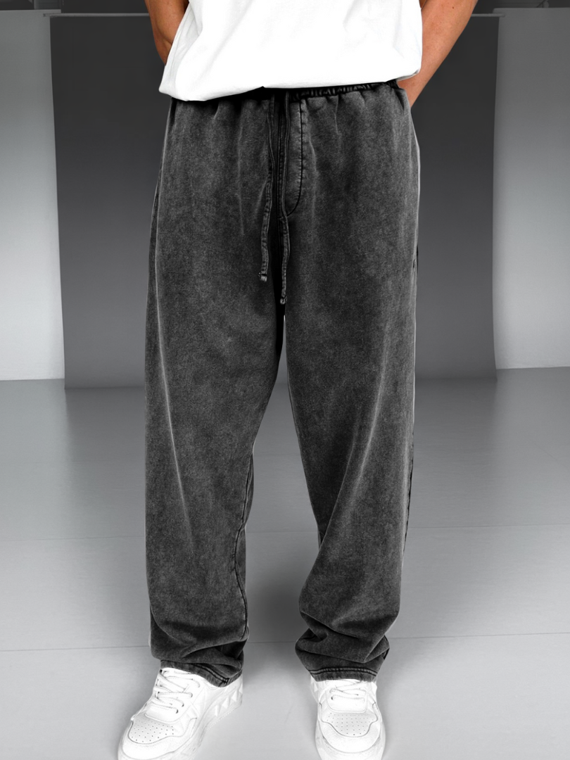 DUCHÊNE BORDEAUX | PANTALON DÉLAVÉ À CORDON