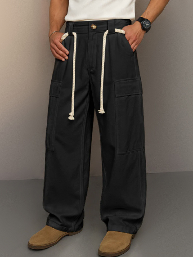 GÓRSKI KRAKÓW™ | MĘSKIE SPODNIE CARGO O SWOBODNEJ, SZERSZEJ LINIi