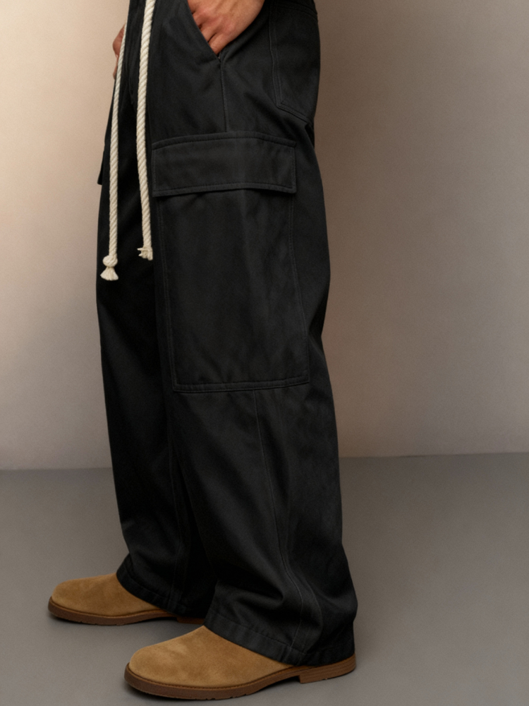 GÓRSKI KRAKÓW™ | MĘSKIE SPODNIE CARGO O SWOBODNEJ, SZERSZEJ LINIi