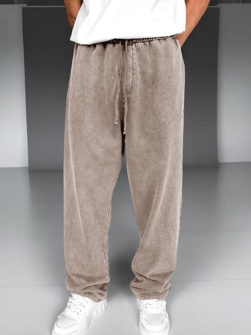 DUCHÊNE BORDEAUX | PANTALON DÉLAVÉ À CORDON