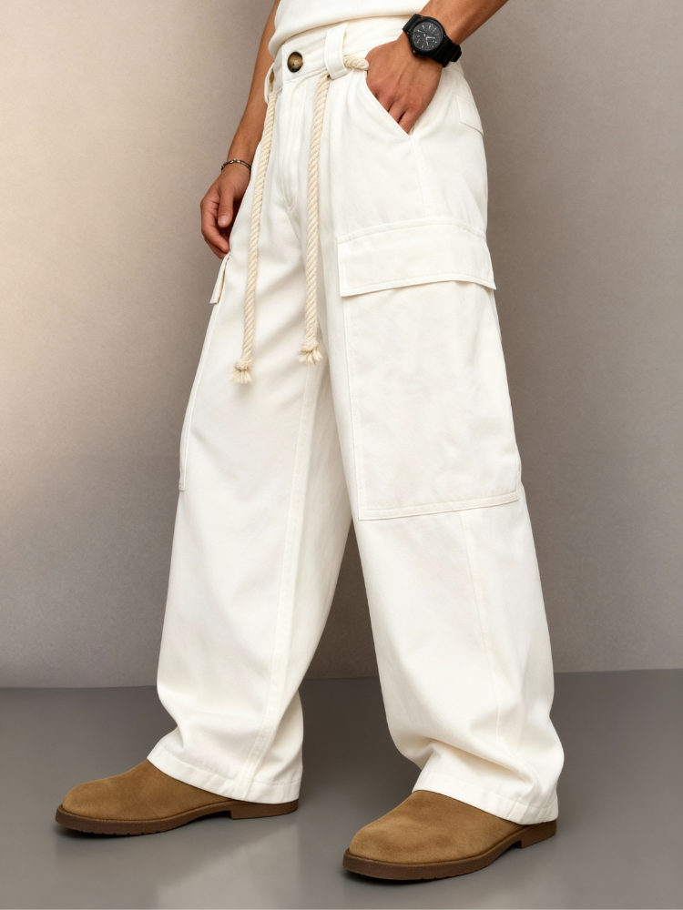 GÓRSKI KRAKÓW™ | MĘSKIE SPODNIE CARGO O SWOBODNEJ, SZERSZEJ LINIi