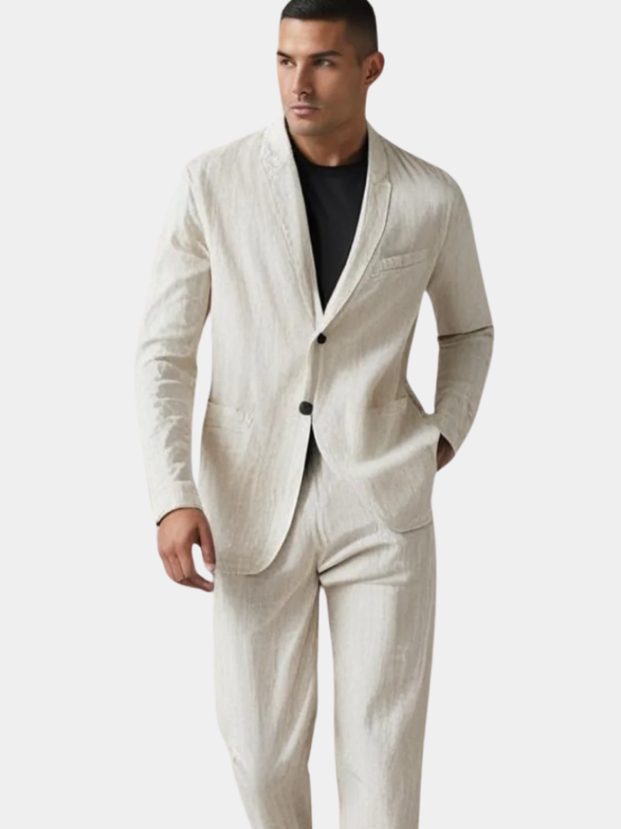 DUCHÊNE BORDEAUX™ | ENSEMBLE EN LIN ÉLÉGANT