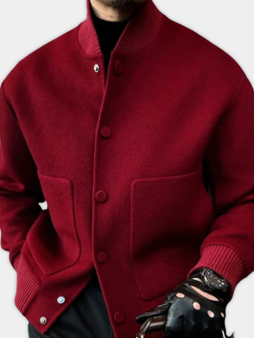 DUCHÊNE BORDEAUX™ | BLOUSON DISTINGUÉ À BOUTONS