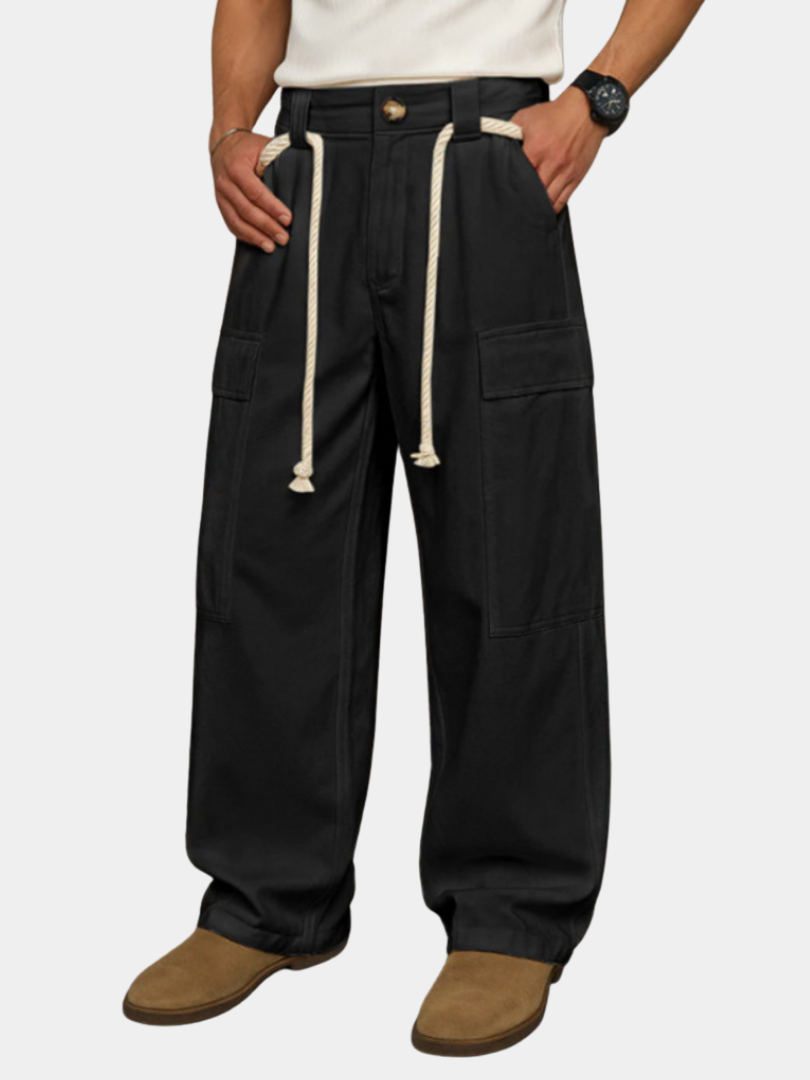 GÓRSKI KRAKÓW™ | MĘSKIE SPODNIE CARGO O SWOBODNEJ, SZERSZEJ LINIi