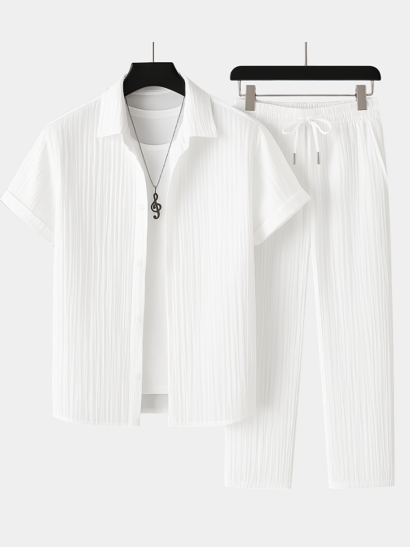 DUCHÊNE BORDEAUX™ | ENSEMBLE DÉCONTRACTÉ EN LIN