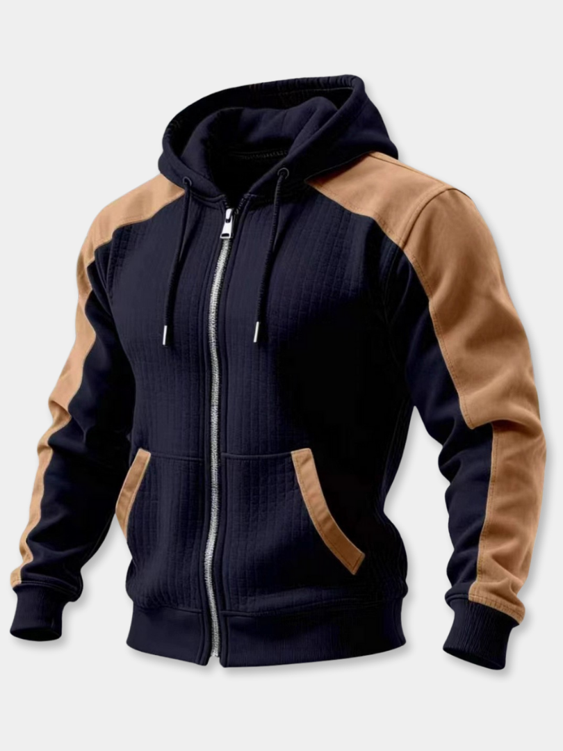 GÓRSKI KRAKÓW™ | KURTKA Z KAPTUREM NA ZAMEK O TEKSTUROWANEJ, WYRAŹNEJ LINI