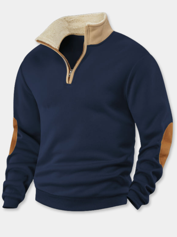 GÓRSKI KRAKÓW™ | BLUZA HALF-ZIP Z PODWÓJNYM KOŁNIERZEM