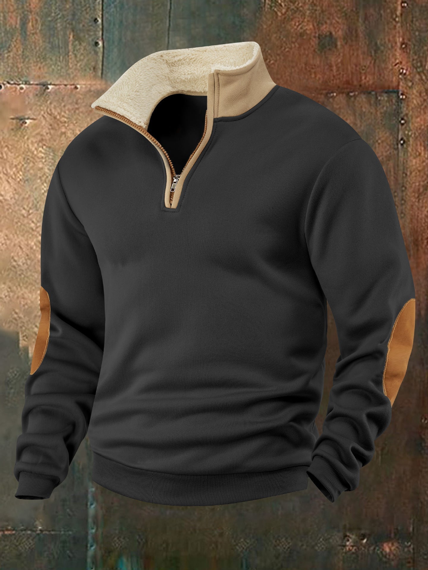 GÓRSKI KRAKÓW™ | BLUZA HALF-ZIP Z PODWÓJNYM KOŁNIERZEM