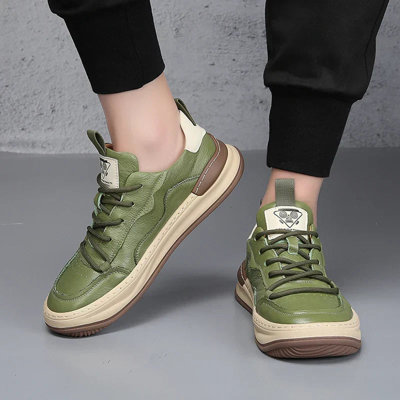 DUCHÊNE BORDEAUX™ | BASKETS EN CUIR VÉRITABLE ITALIEN