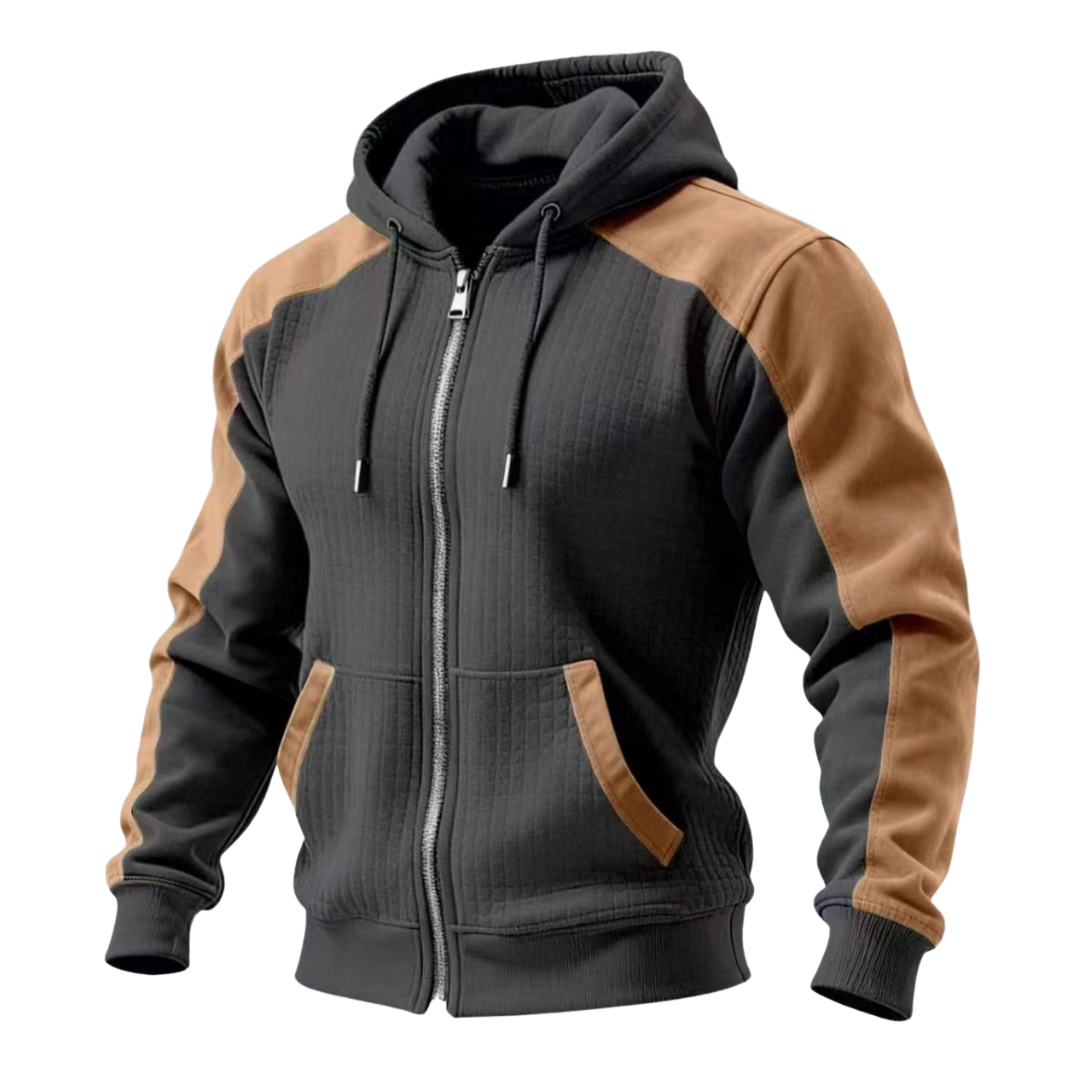 GÓRSKI KRAKÓW™ | KURTKA Z KAPTUREM NA ZAMEK O TEKSTUROWANEJ, WYRAŹNEJ LINI