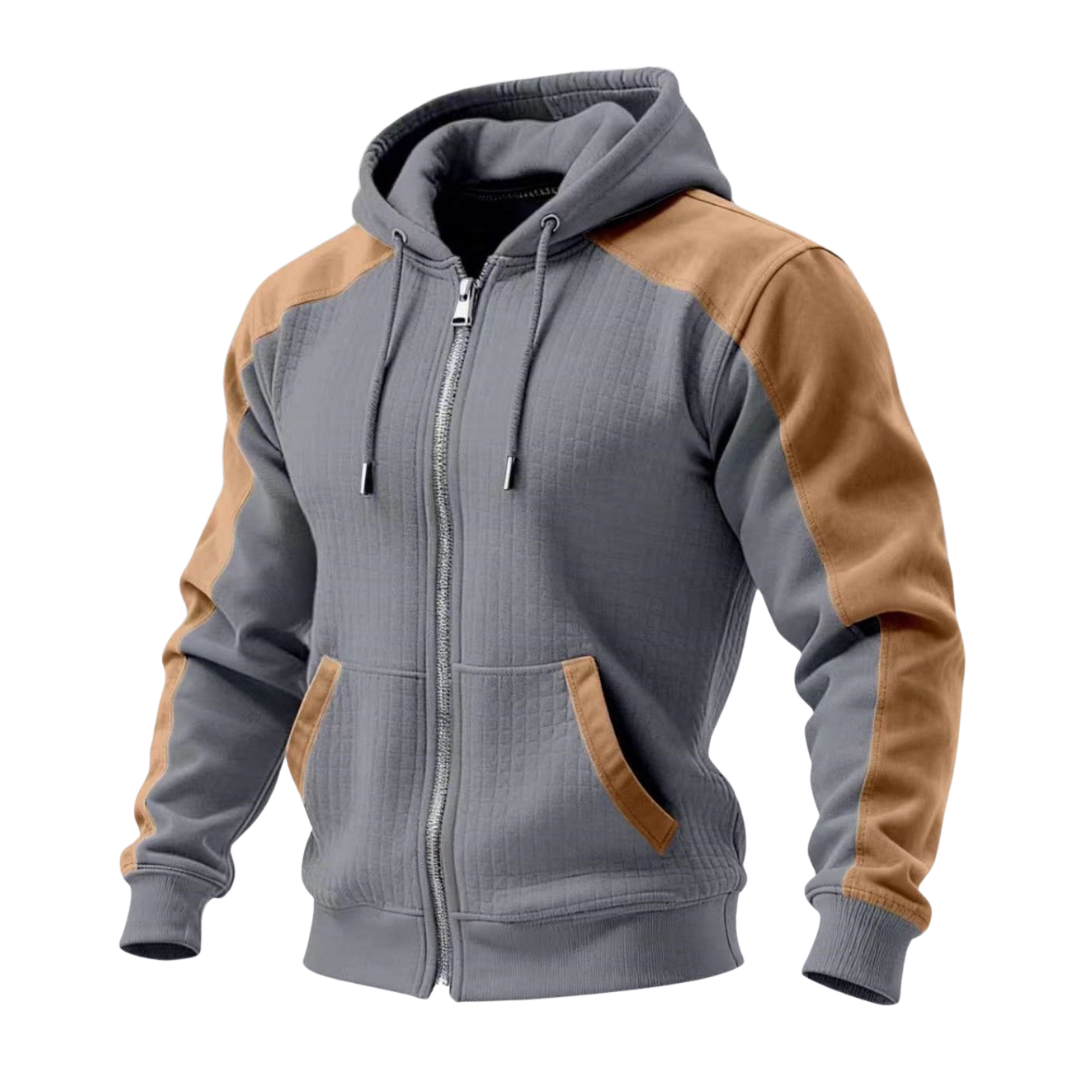 GÓRSKI KRAKÓW™ | KURTKA Z KAPTUREM NA ZAMEK O TEKSTUROWANEJ, WYRAŹNEJ LINI