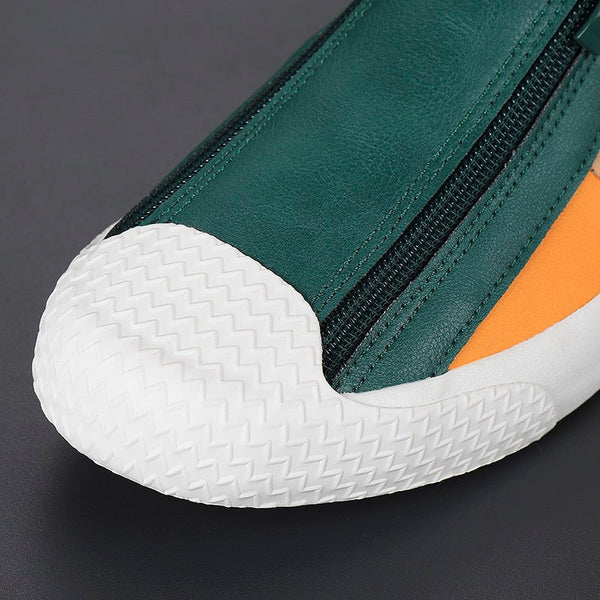 DUCHÊNE BORDEAUX™ | BASKETS EN CUIR À FERMETURE ZIPPÉE