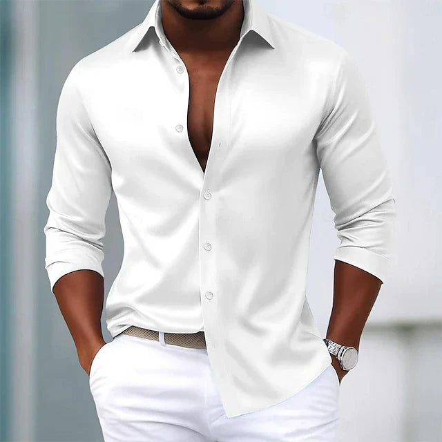 GÓRSKI KRAKÓW™ | PREMIUM KOSZULA SATYNOWA O ELEGANCKIM WYKOŃCZENIU