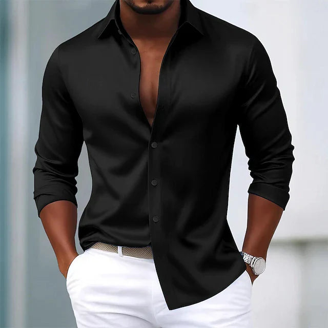 GÓRSKI KRAKÓW™ | PREMIUM KOSZULA SATYNOWA O ELEGANCKIM WYKOŃCZENIU