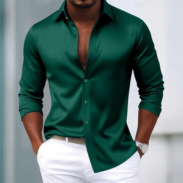 GÓRSKI KRAKÓW™ | PREMIUM KOSZULA SATYNOWA O ELEGANCKIM WYKOŃCZENIU