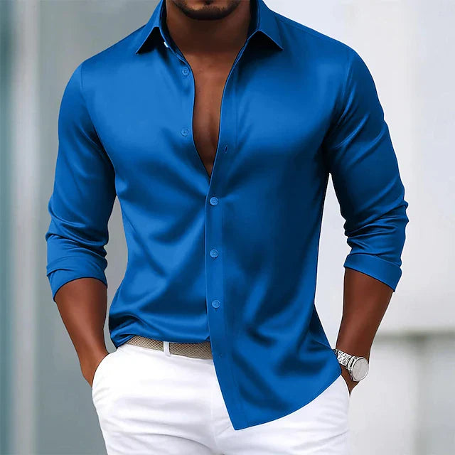 GÓRSKI KRAKÓW™ | PREMIUM KOSZULA SATYNOWA O ELEGANCKIM WYKOŃCZENIU