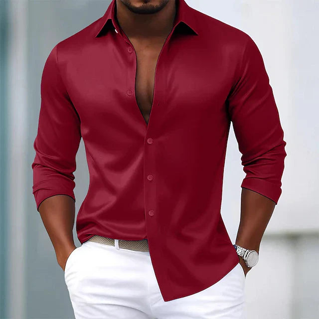 GÓRSKI KRAKÓW™ | PREMIUM KOSZULA SATYNOWA O ELEGANCKIM WYKOŃCZENIU