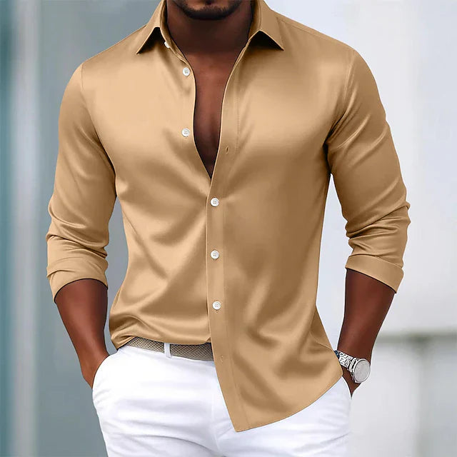 GÓRSKI KRAKÓW™ | PREMIUM KOSZULA SATYNOWA O ELEGANCKIM WYKOŃCZENIU